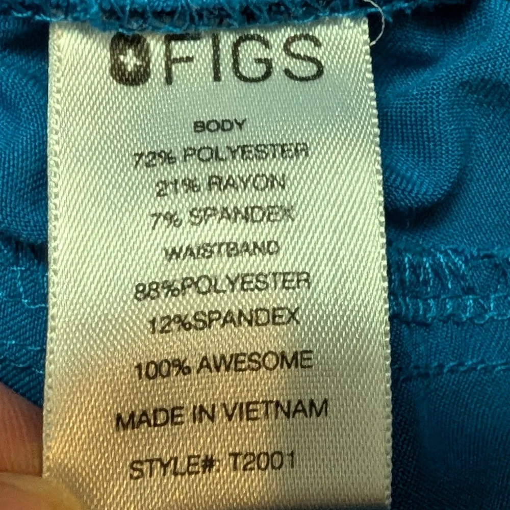 Figs Axim Scrub Pants Mens Small Royal Blue PO 1289 Straight Leg T2001